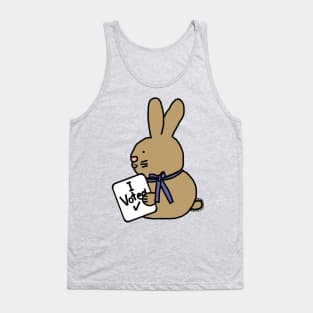 Vote Cute Bunny Rabbit with Voted Sign Tank Top